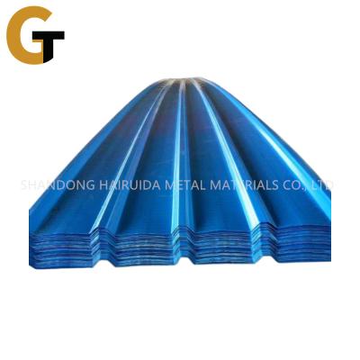 China Wave Height 18-25mm Corrugated Iron Roofing Sheet With High Tensile Strength Color Coated Steel Roof Sheet for sale