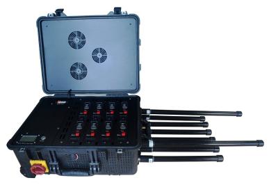 Chine 200W High Power Draw Bar Box 8 Channels Mobile Signal Jammer  RF frequncies 315 433 868MHz bomb jammer à vendre