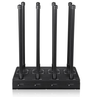 China World First 8 antennas  jammer with Intelligent cooling system,blocking 2G,3G,4G,5G signals,cover range up to 150m for sale