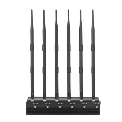 China Adjustable 6 Antennas 15W High Power Cellphone ,GPS,WiFi Jammer for sale