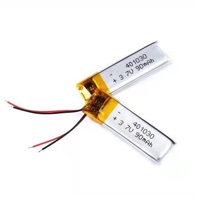 China 401030 Li Ion Polymer Battery Pack 3.7v 100mAh Small Lithium Ion Battery Pack for sale
