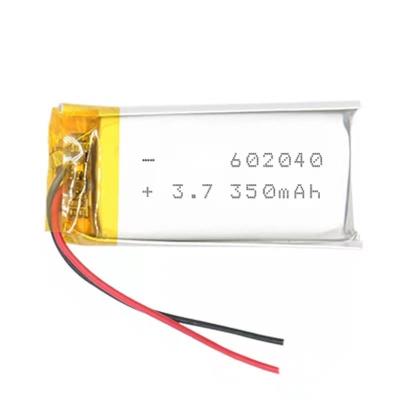 China Tachograph Lithium Polymer Battery 2.75V Li Ion Battery 3.7V 350mAh Rechargeable for sale