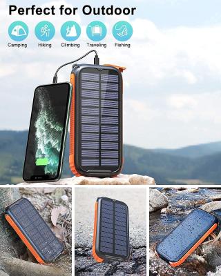 China Dynamo Waterproof Portable Solar Charger / Power Bank 26800mAh UN38.3 for sale