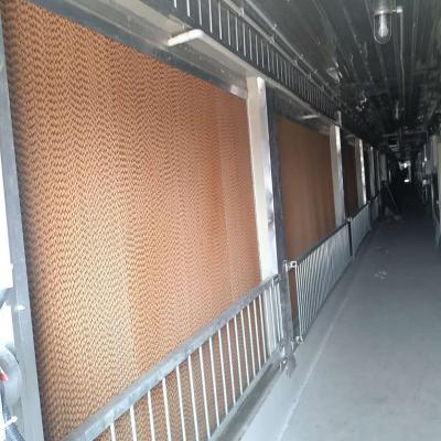 China Brown Black 1m 1.2m Cooling Pad For Poultry House Evaporative Cooling System for sale
