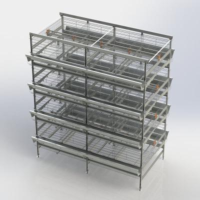 China Galvanized Steel Wire Battery Layer Cage 6 8 Tiers Chicken Laying Eggs Cage for sale