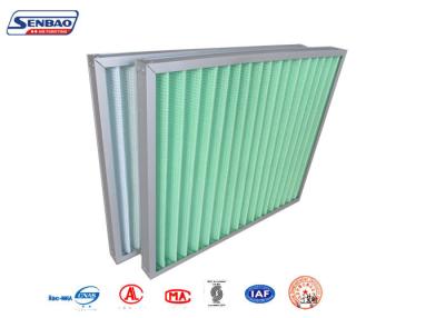 Chine Norme de couleur verte plissée de filtres à air de panneau de fibre synthétique de Syste d'air pur/adapté aux besoins du client à vendre