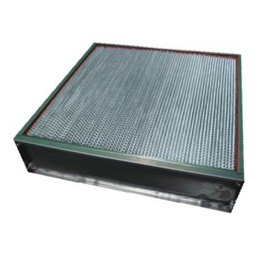 China Filtro absoluto del filtro de alta temperatura de Hepa del sitio limpio con el separador del papel de aluminio en venta