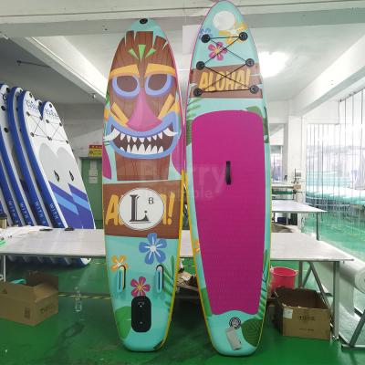 China Pink Red Color Yoga Big Inflatable Sup Board Water Play Equipments PaddleBoard for sale