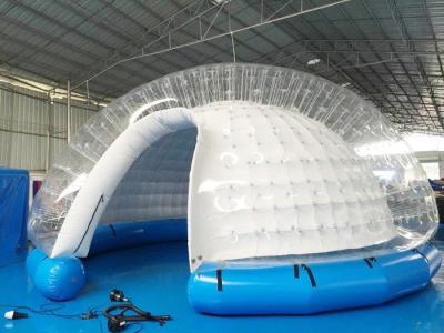 China Semi Transparent Inflatable Bubble Tent / Inflatable Yard Tent White PVC Tarpaulin for sale