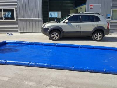 China Flexible Blue Car Wash Mats Water Containment Printing Double - Tripple Stitch for sale