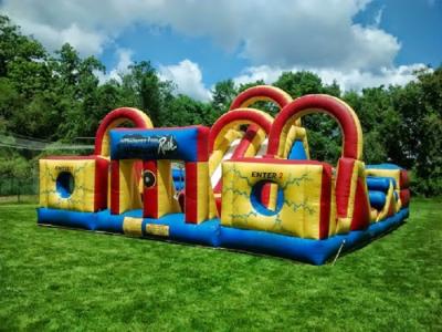 China Adventure Backyard Obstacle Course Bounce House Kids Fun Obstacle Course Jumpers for sale