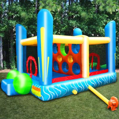 China Mini Inflatable Bouncer For Rental Business / Birthday Party Bounce House With 2 Jumping Area for sale