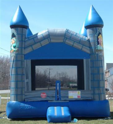 China Blue Or Purple Moonwalk Bounce House Outdoor Inflatable Jumper Bouncer For Party for sale