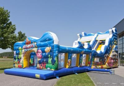 China Blue Sea Customized Commercial Inflatable Slide With Waterproof PVC Material for sale