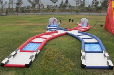 China Wonderful Inflatable Zorb Ball Race Track PVC / TPU Material Inflatable Outdoor Games for sale
