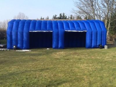 China Commercial Blue Inflatable Tent Mobile Car Garage Blowup Tent for sale