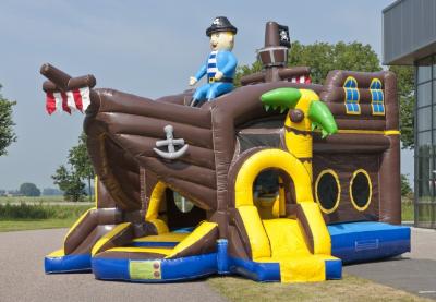 China Pirate Ballcanon Lovely Inflatable Combo 2 In 1 Castle Bounce House With Slide for sale