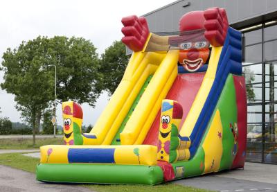 China Single Lane Super Clown Inflatable Slide 6.3m Height  With Logo Printing for sale