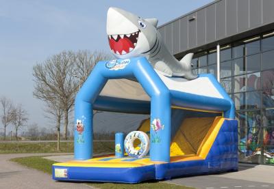 Китай PVC сини 0.55mm дома прыжока Inflatables прокатов шлямбура Seaworld комбинированный продается