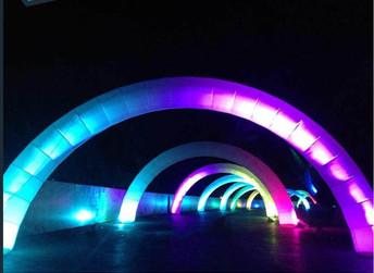 China Lighting Decorative Inflatable Arch Rainbow Shape For Race Running for sale