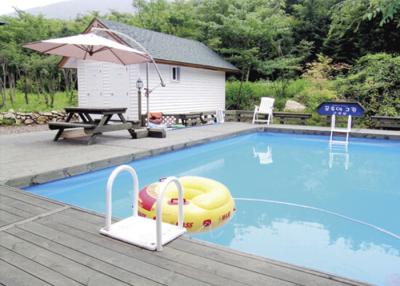 China Villa Residence Rectangular Metal Frame Pool With PVC Tarpaulin 5*30m for sale