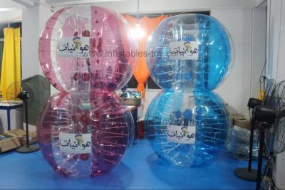 Китай Взрослый красный напечатанный шарик бампера приятеля, голубой людской раздувной логос шарика пузыря бампера продается
