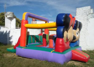 China Customized Mickey Mouse Inflatable Bounce House Moonwalk Bouncers With Logo Printing for sale