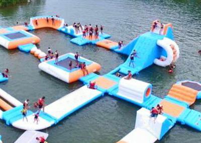 China Largest Indoor Outdoor  Island Water Park For Family , Beach Waterpark Floating Obstacle for sale