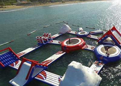 China Popular Floating Inflatable Island , Aquatic Inflatable Water Park Equipment For Adult for sale