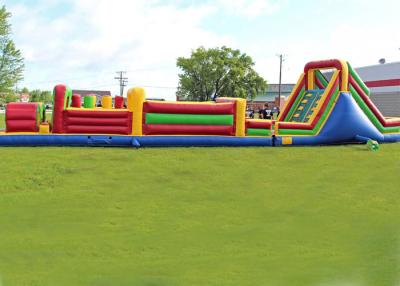 China Long Outdoor Assault Course / Inflatable Obstacle Course With Waterproof Material for sale