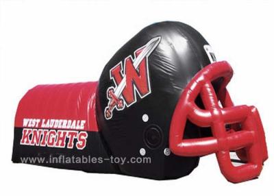 China Adults Inflatable Sports Games Football Team Inflatable Football Helmet Tunnel for sale