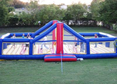 China Amusement Park Inflatable Sports Games 0.9mm Bounce House Volleyball Court for sale