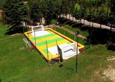 China Outdoor 12 x 2 x 6m Inflatable Soccer Field / Football Pitch With Air Pump for sale