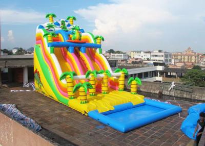 China Jungle Inflatable Water Slide With Pool , Commercial Inflatable Water Slide For Playground for sale