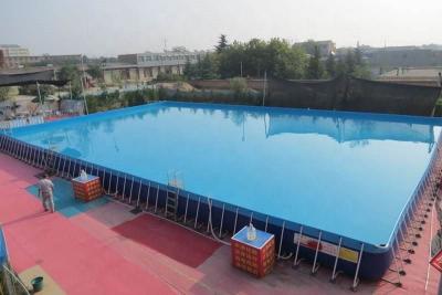 China Big Project Rectangular Steel Frame Above Ground Pool For Backyard Fun for sale
