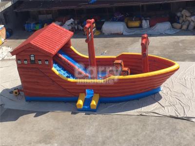 China Pvc Combo Pirate Ship Boat Inflatable Bounce House Slide For Party for sale