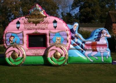 China 12' x 18' Pink Princess Carriage Castle Inflatable Combo For Girl's Birthday Party for sale