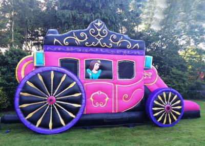 中国 12'はx 18'かカスタマイズされたサイズ ピンクのInflatable Carriage Castle With王女の印刷をからかいます 販売のため