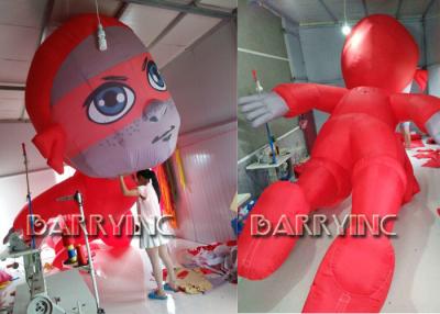 China CE Certificated Outdoor Giant Advertising Inflatables Red Inflatable Hero Cartoon for sale