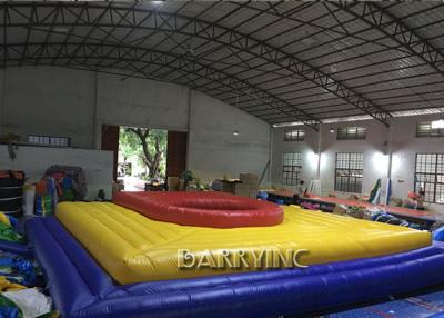 China Vinyl Material Castle Type Inflatable Football Court Bossaball For Children / Adult for sale