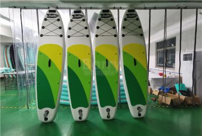 China A placa inflável verde e amarela personalizada do SUP levanta-se Paddleboard à venda