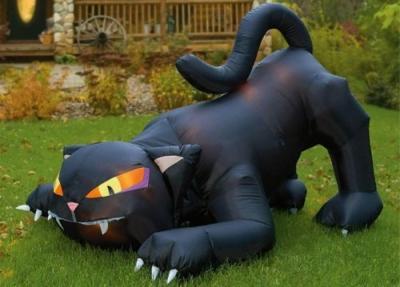 China CE Certificate Outdoor Giant Advertising Inflatables Black Cat For Halloween Festival for sale