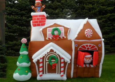 China Custom Bounce Inflatable Advertising Products Christmas House For Christmas Festival for sale