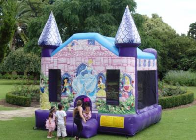 China Commercial Princess Themed Inflatable Bounce House With Hand / Digital Printing for sale