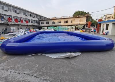 China 0.9mm PVC Commercial Grade Blue Inflatable Swimming Pool Amusement Games for sale