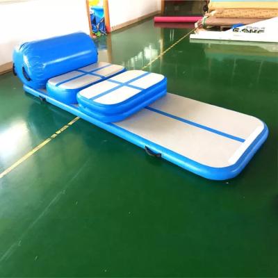 China 30cm Air Sealed Exercise Inflatable Air Track Tumbling Mats Gymnastic Mint Green for sale