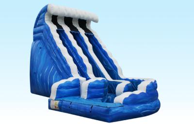 China Giant 18FT Ocean Wave Slide , PVC Material Inflatable Outdoor Water Slides for sale