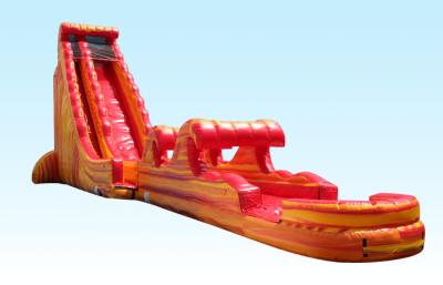 China Singel Lane 31ft Cali Flame Inflatable Water Slides Long Giant Shaped For Event for sale