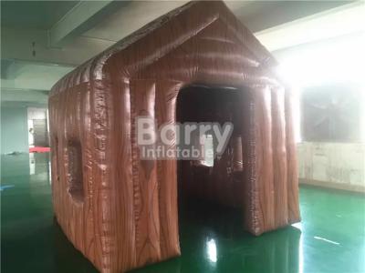 China Small Inflatable House Tent  Blow Up Log Cabin Tent Fire Resistance for sale