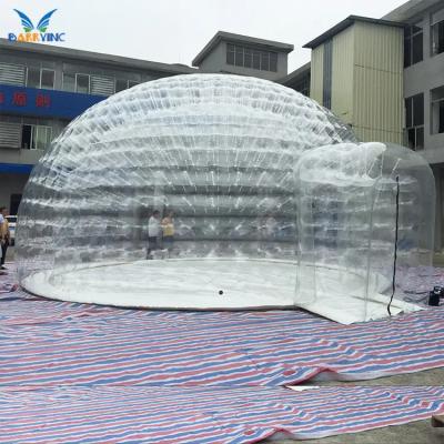 中国 ポリ塩化ビニールの防水シートのイグルーのテントの膨脹可能な泡ロッジの明確なテント 販売のため
